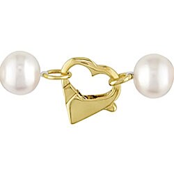 14k Gold FW Pearl 3-piece Set with Heart Shape Box