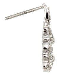 Sterling Silver 1/5ct TDW Diamond Fleur de Lis Earrings
