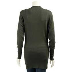 Renee C Women's Deep V-neck Zipper Cardigan