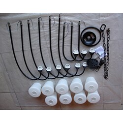 Matte Black 9-light Iron Chandelier