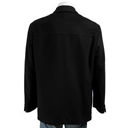 FINAL SALE Kroon Men's Black Wool/ Cashmere Blend Jacket