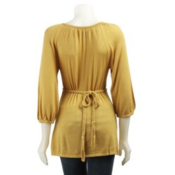 Style Fusion Women's 3/4-sleeve Belted Sweater