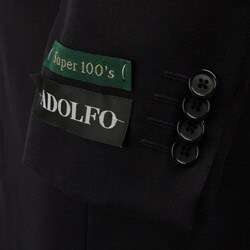 Adolfo Men's Navy Wool 3-button Suit