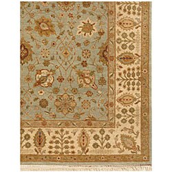 Hand-knotted Kolar Hand-spun Wool Rug (9' x 12')