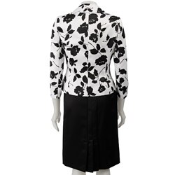 Tahari ASL Women's Floral Jacket Skirt Suit