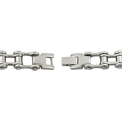 Stainless Steel Engravable ID Biker Bracelet