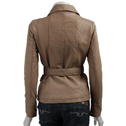 MICHAEL Michael Kors Women's Belted Leather Jacket