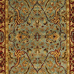 Handmade Heritage Traditional Blue/ Red Wool Rug (6' x 9')