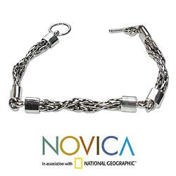 Stelring Silver 'Cosmic Paths' Bracelet (Indonesia)