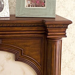Cunningham Brown Mahogany Electric Fireplace