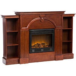 Luxemburg Electric Fireplace with Bookcases
