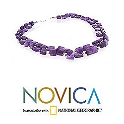 Sterling Silver Amethyst 'Paradise' Necklace (India)