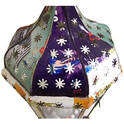 Handcrafted Rubicund Turret Lantern (India)