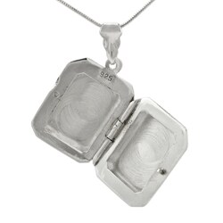 Sterling Silver Etched Locket Necklace
