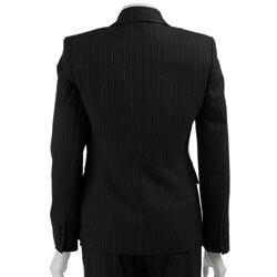 Anne Klein Women's 2-piece Onyx Pinstripe Pantsuit