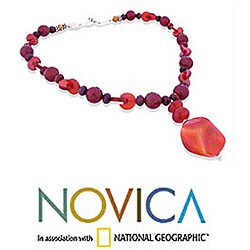 Agate, Carnelian and Onyx 'Fire Queen' Necklace (India)