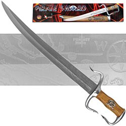 Authentic Pirate Sword Replica with Wood Scabbard