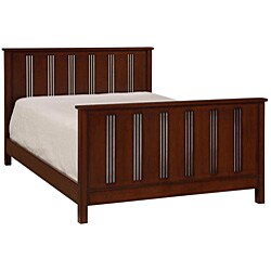 Cherry Mission-style Slatted King Bed