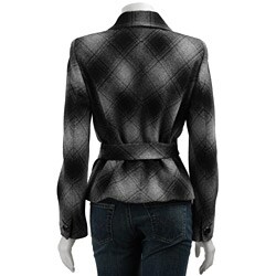 Jones New York Signature Women's Plaid Wool Coat