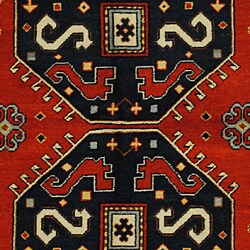 Indo Kazak Red/ Ivory Wool-blend Rug (5'8 x 7'11)