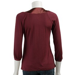Ninety Women's Jewel Embellished V-neck Shirt