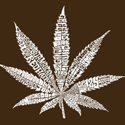 Los Angeles Pop Art Men's Marijuana Leaf T-shirt
