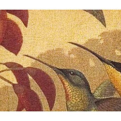 'Hummingbird Flower Kisses' Tapestry with Rod Set