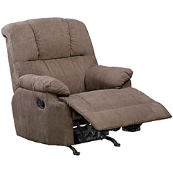 Dark Moss Microfiber Rocker Recliner Chair