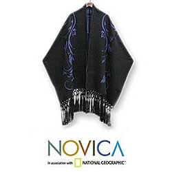 Alpaca Wool 'Seductive' Reversible Shawl (Peru)