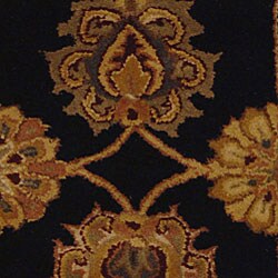 Handmade Heritage Mahal Black Wool Runner (2'3 x 14')