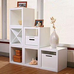 White Modular Square Storage Open Unit
