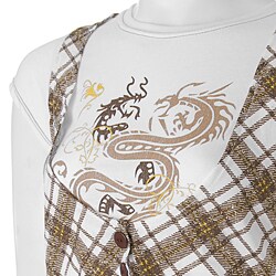 Self Esteem Vest Front Dragon Print Junior Tee