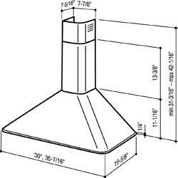 Broan Elite Stainless Steel 30-inch Wall Hood