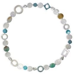 Seashell and Turquoise Necklace and Earring Set