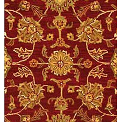 Handmade Heritage Kerman Red/ Gold Wool Rug (7'6 x 9'6)