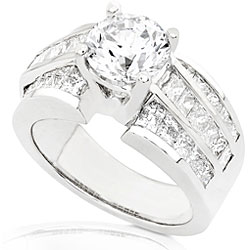 18k Gold 2 5/8ct TDW Round Diamond Ring (I, SI3-I1)