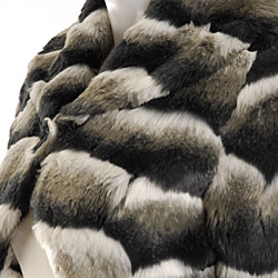 Black Rivet Women's Grey Faux Fur Cropped Jacket