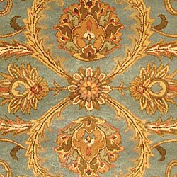 Handmade Heritage Kermansha Blue/ Beige Wool Rug (9'6 x 13'6)