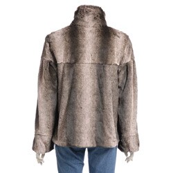 Lost Women's Ultra-soft Faux Fur Swing Jacket