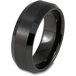 Black Tungsten Brushed and Polished Band (8 mm)