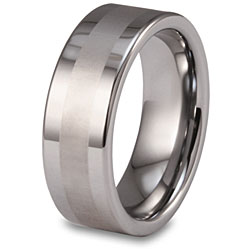 Tungsten Brushed and Polished Band (8 mm)