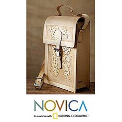 Leather 'Sweet Wine' Bag (Peru)