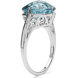 Sterling Silver Genuine Blue Topaz Solitaire Ring