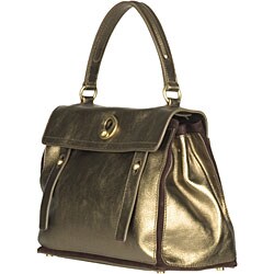Yves Saint Laurent Small 'Muse Two' Gold Tote