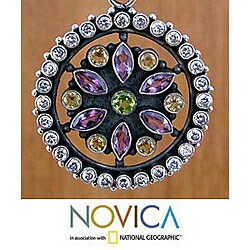 Amethyst and Citrine Mandala' Necklace (India)
