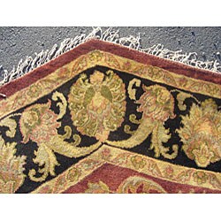 Indo Mahal Burgundy/ Black Rug (8' Octagon)