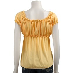 Isadora Rodriguez Stretchy Knit Cap-sleeve Shirt