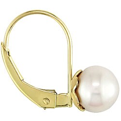 10k Gold Freshwater Pearl Children's Earrings (5-6 mm)
