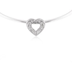 Sterling Silver 1/2ct TDW Diamond Heart Necklace (I-J, I3)