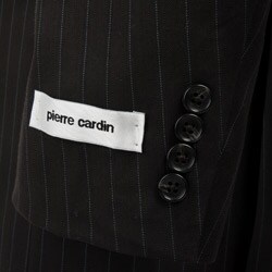 Pierre Cardin Men's Brown with Blue Stripe 3-button Suit